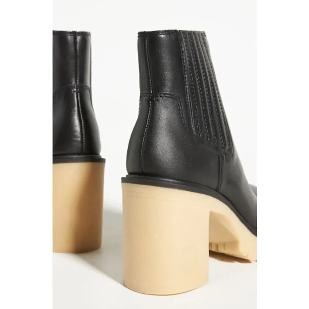 Dolce Vita Caster H2O Booties in Black Leather Anthropologie